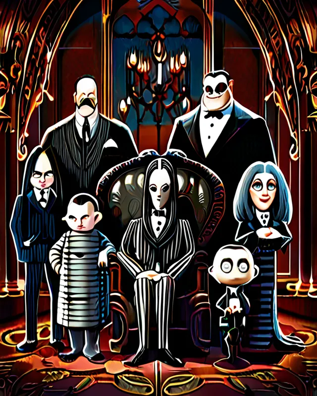 addams family cartoon wallpaper