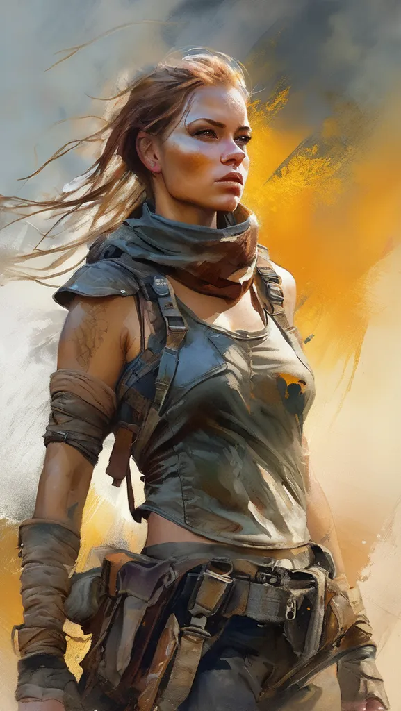 Beautiful wasteland warrior art, - Free AI Photo Generator - starryai