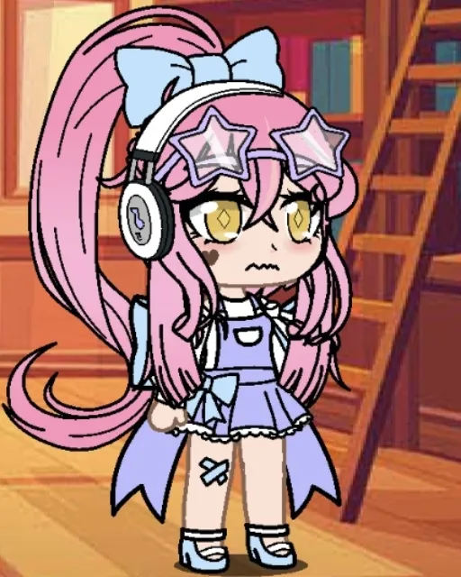 Girl pink hair a ponytail - Free AI Photo Generator - starryai