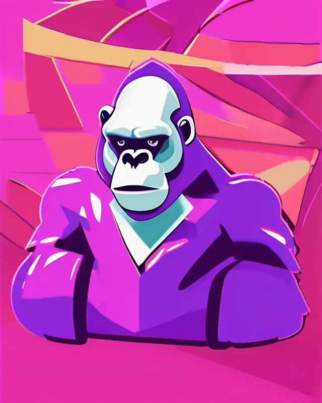 Cool purple gorilla with lightingh
