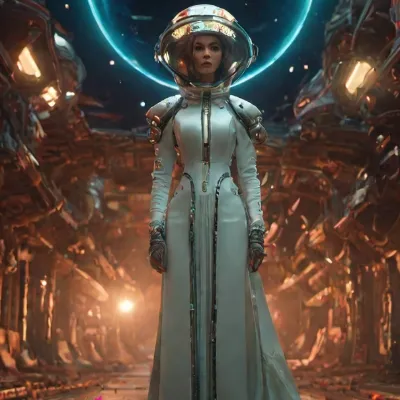 Goddess space (((wears a space - Free AI Photo Generator - starryai