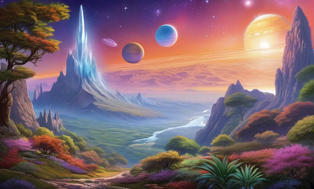 beautiful fantasy landscape, - Free AI Photo Generator - starryai
