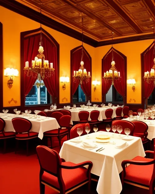 Royal Restaurant fill with tables 