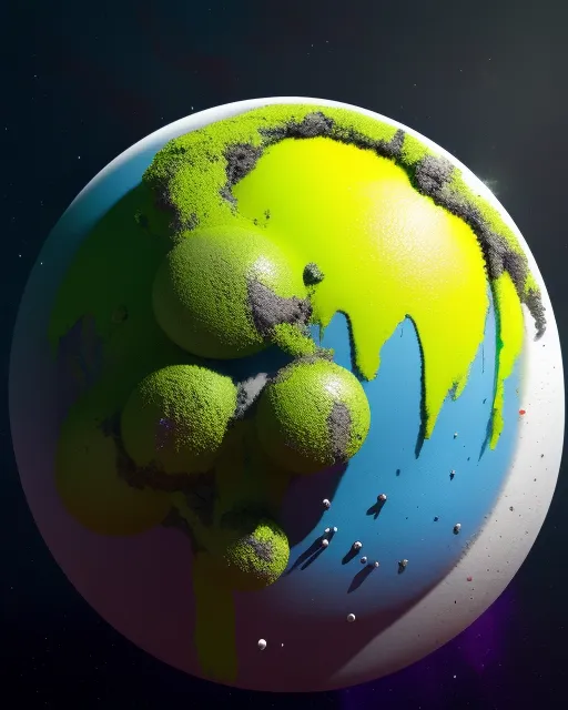 Planet made out melting crayons - Free AI Photo Generator - starryai