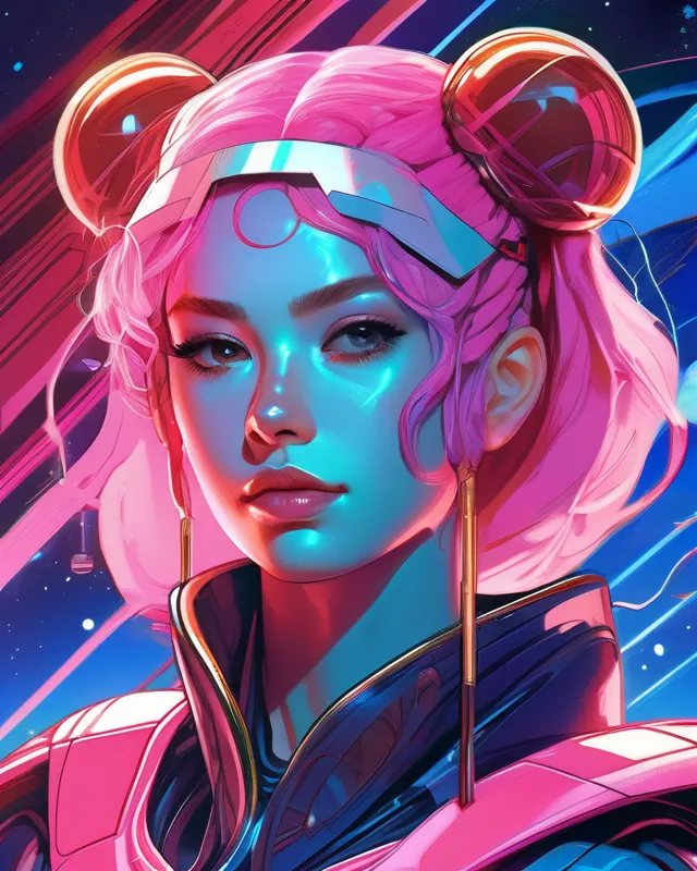Pink Hair Girl - Free AI Photo Generator - starryai