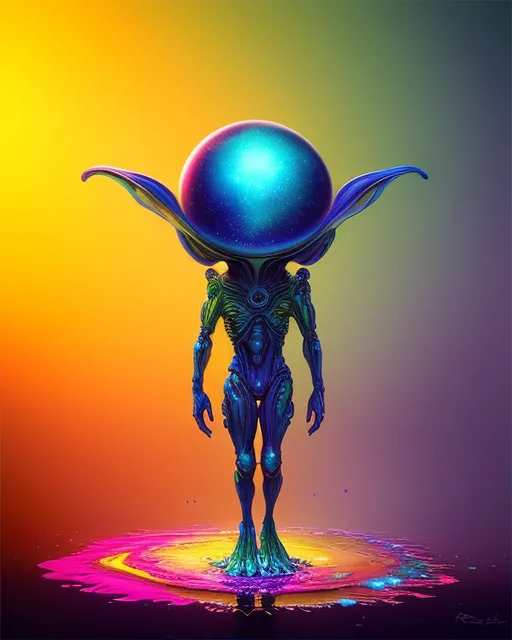 An alien in a mystical rainbow planet 3/3