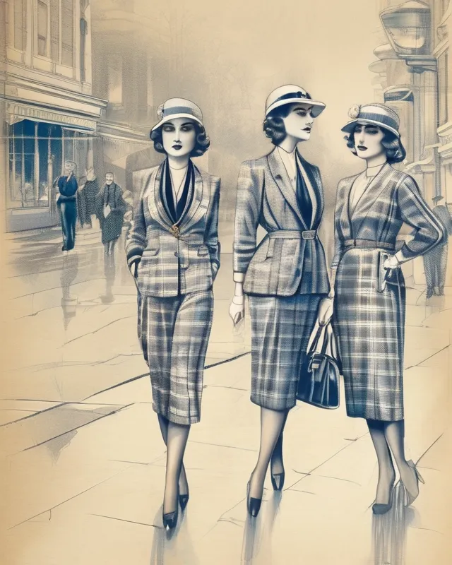 vintage fashion illustration 1920
