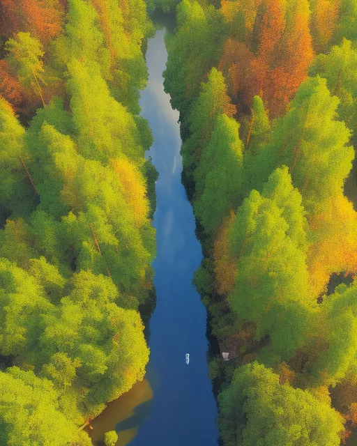 A forest a river - Free AI Photo Generator - starryai
