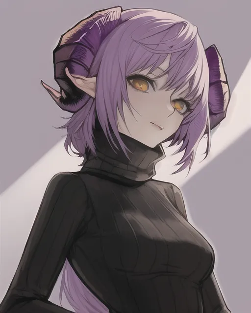 Demon girl in a turtleneck I guess