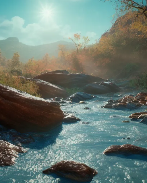 Sun kissed landscape a beautiful - Free AI Photo Generator - starryai