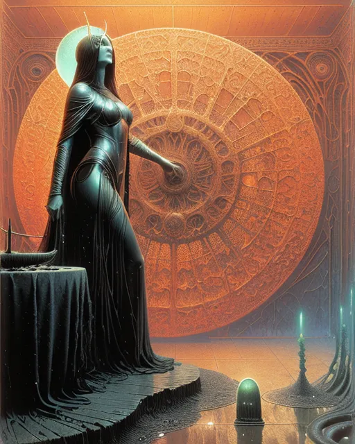 Flesh slain gods served at banquets on - AI Photo Generator - starryai