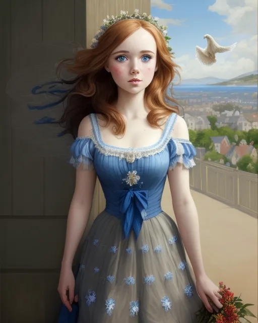 Digital Art A a beautiful 25 year - Free AI Photo Generator - starryai