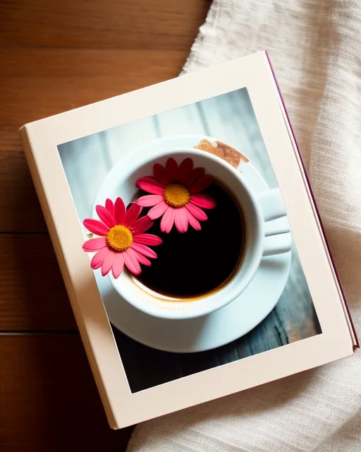 Coffee Flowers Books Glasses, vintage - AI Photo Generator - starryai