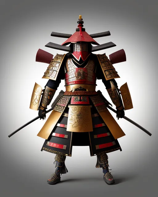 An Ancient Armored Samurai Warrior