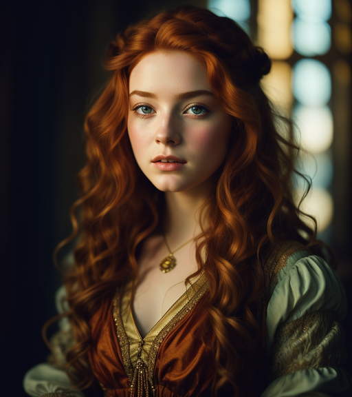 15-year-old English medieval princess, - AI Photo Generator - starryai