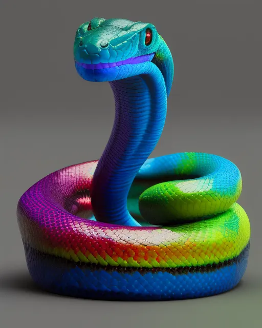 A Neon Rainbow Snake