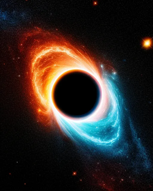 Black hole Abstract space filled - Free AI Photo Generator - starryai