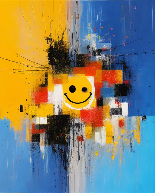 Smile, abstract art - Free AI Photo Generator - starryai