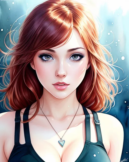 Drop Dead Gorgeous Ginger Woman Short AI Photo Generator starryai