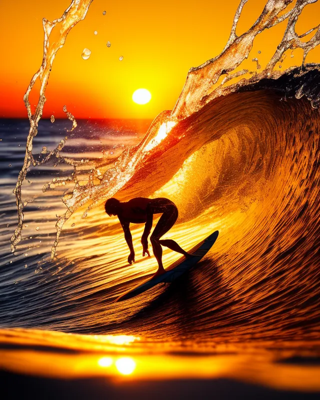 Golden hour surf 