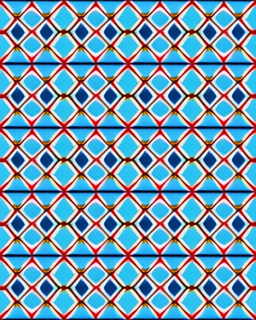 Bright a vivid Moire Pattern: Superimposing patterns over each other can create unexpected and moving patterns. When two grids are laid over each other at an angle, or when a fine pattern is viewed on a digital screen, a wavy pattern can be seen.