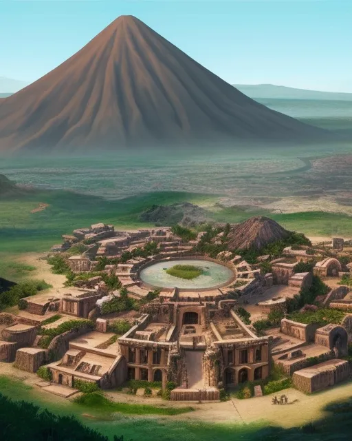 A fantasy city built side ancient - Free AI Photo Generator - starryai