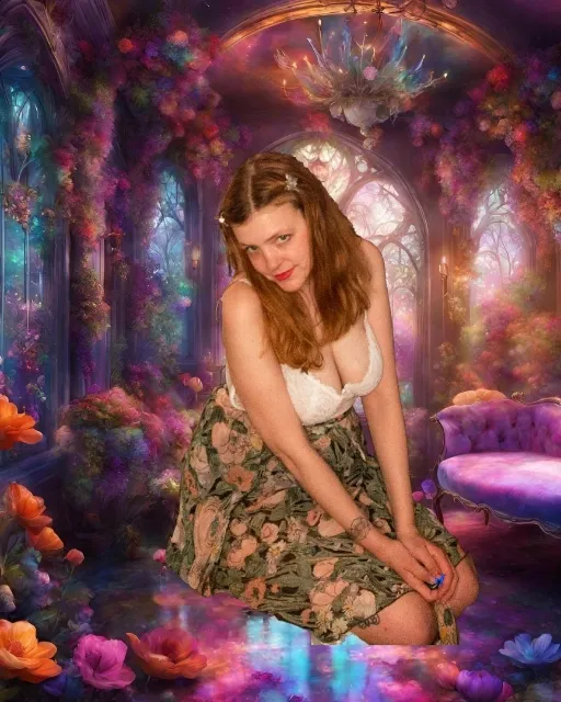This creative happy young woman - Free AI Photo Generator - starryai