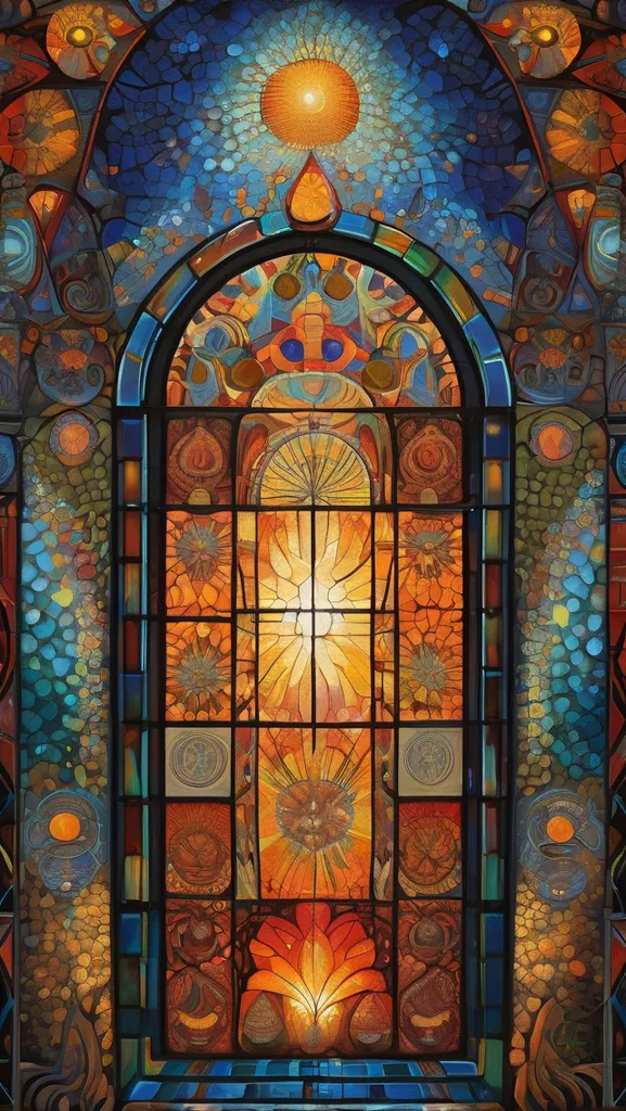 Symbols Stained Glass - Free AI Photo Generator - starryai