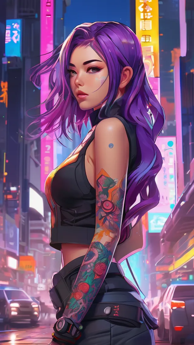HD cyberpunk city anime girl wallpapers | Peakpx