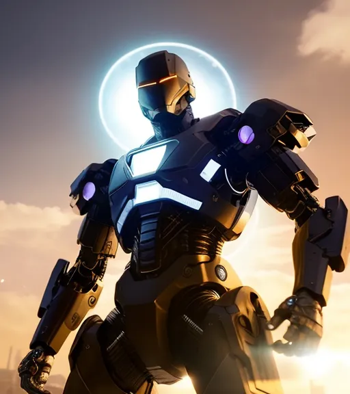 Cyborg Using Powers A cyborg God using powers uplift - Free AI Photo Generator - starryai