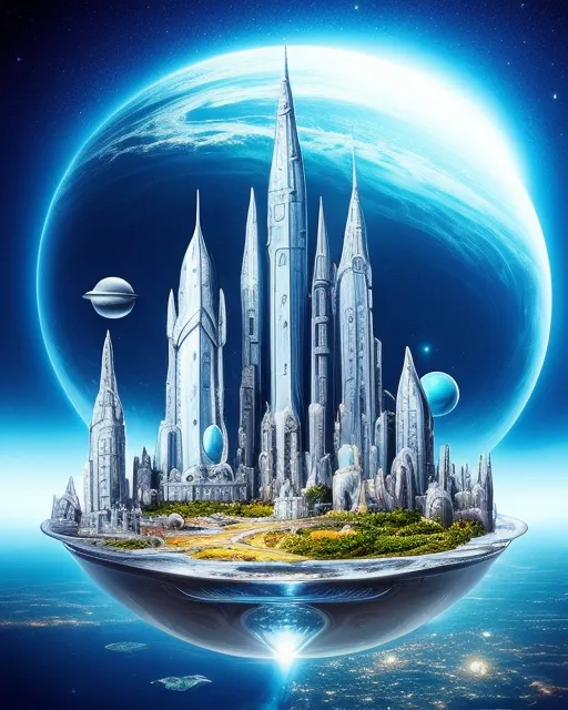 Fantastic city (1) - Free AI Photo Generator - starryai