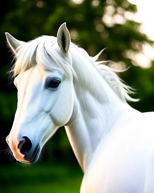 Beautiful white horse 