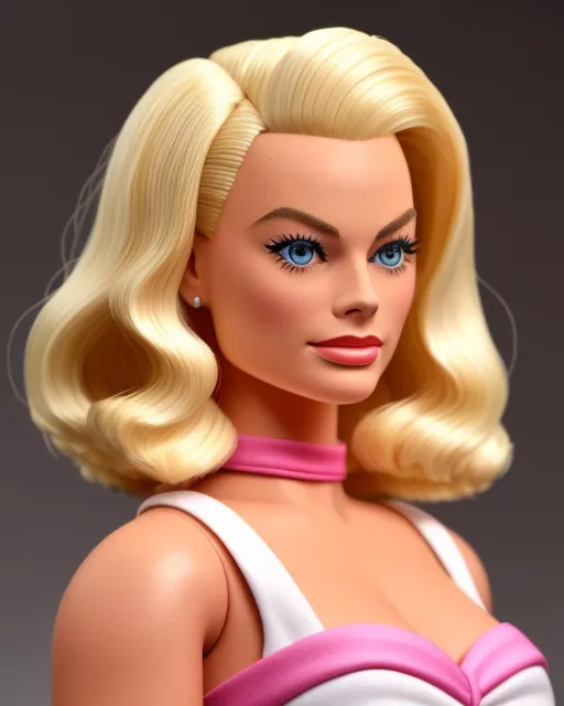 Margot Robbie as a barbie