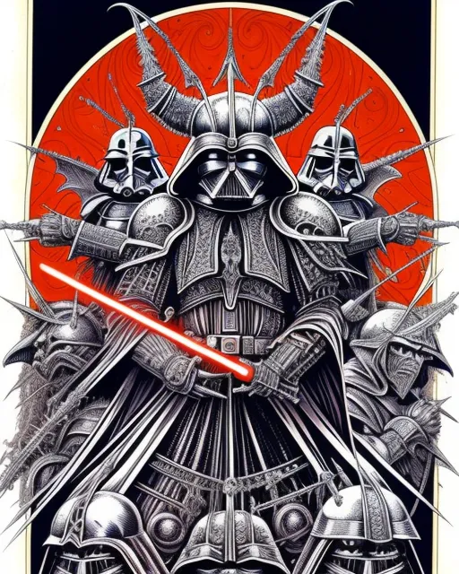 H. R. Giger version of Star Wars, detailed, high quality , ornate filigree, intricate filigree