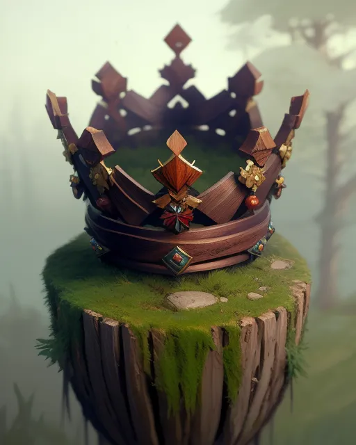 a small wooden crown