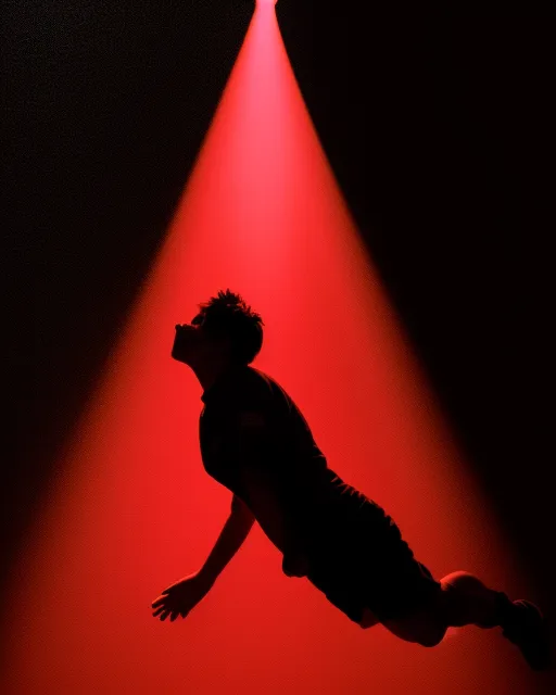 person falling under spotlight - Free AI Photo Generator - starryai