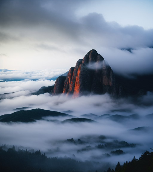 Kingdom on a steep mountain while - Free AI Photo Generator - starryai