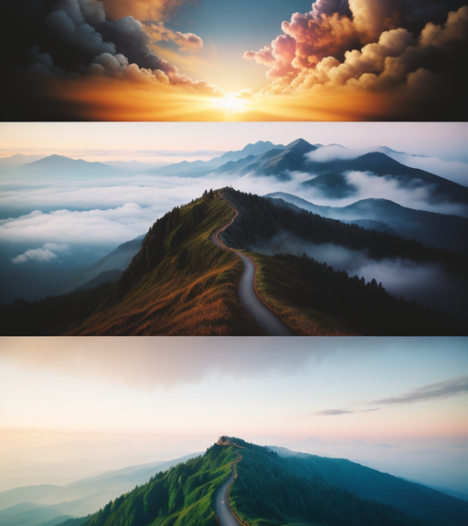 Kingdom on a steep mountain while - Free AI Photo Generator - starryai