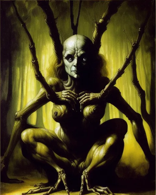 A hybrid anamorphic woman spider - Free AI Photo Generator - starryai