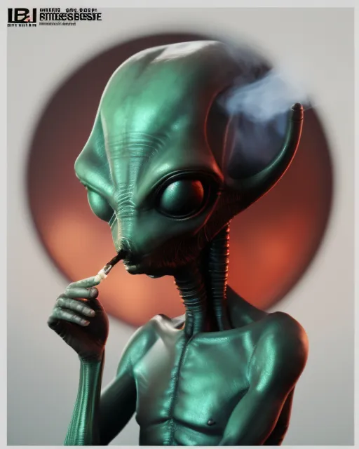 Alien smoking cigarettes 🚬