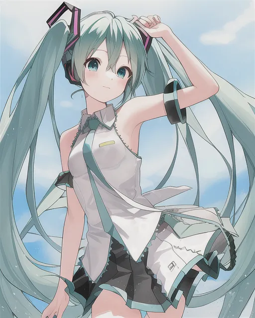 Anime art very beautiful Hatsune miku - AI Photo Generator - starryai