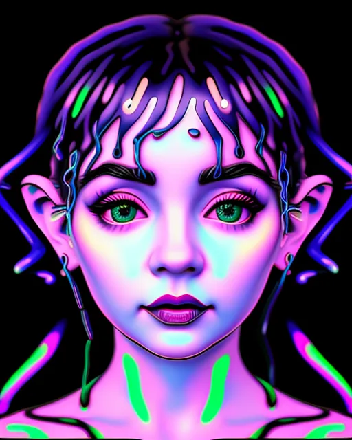 tangled wires | reaction diffusion water simulation | cell fractal, melting lights | circular shading
woman face sorting Melanie Martinez, mushrooms, morrowind, pattern art, stylized datamosh lofi aesthetic