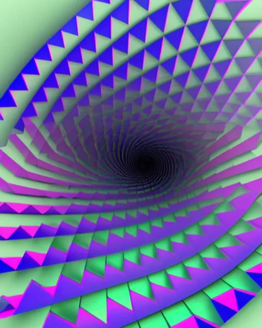 Blue and pink optical illusion  