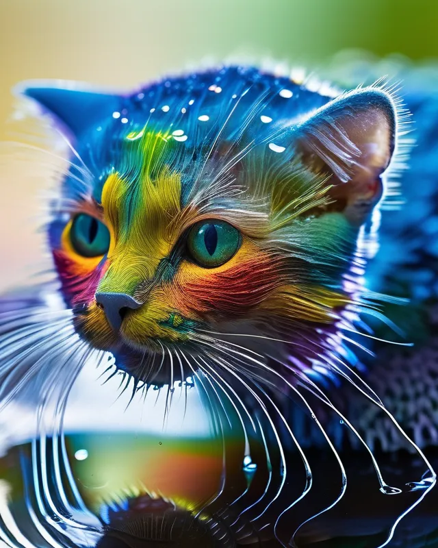 a photorealistic painting of the transparent glass