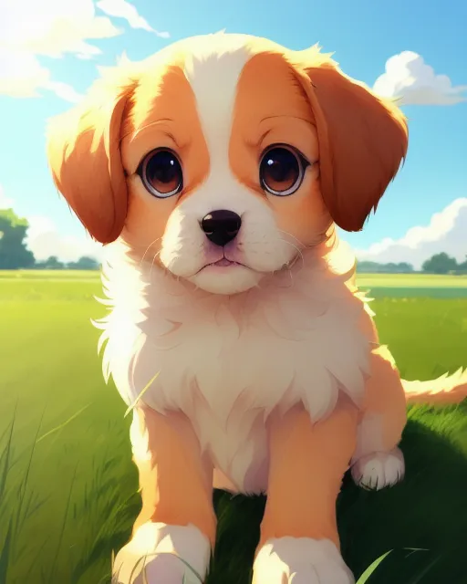 kawaii #cute #anime #shiba #dog #puppy - Kawaii Cute Anime Dog, HD Png  Download , Transparent Png Image - PNGitem