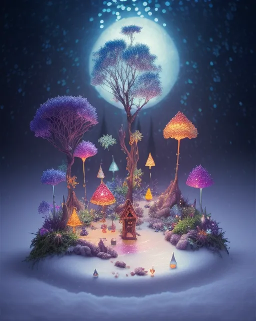 A fairy Forest colorful glowing fairys - AI Photo Generator - starryai