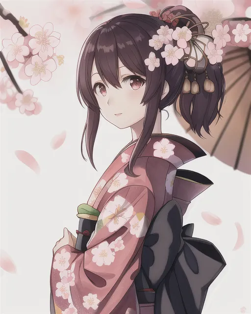 Girl wearing kimono 