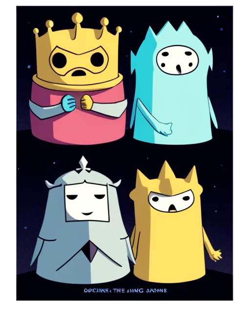 Adventure time golb, litch, ice king 
