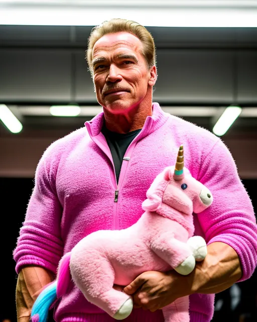 Arnold Schwarzenegger a giant - Free AI Photo Generator - starryai