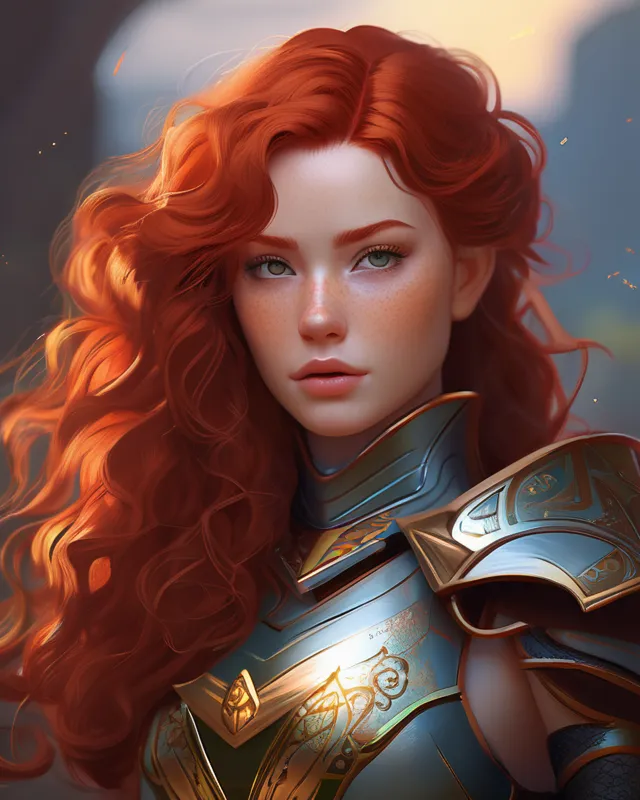 Redhead fantasy character - AI Photo Generator - starryai